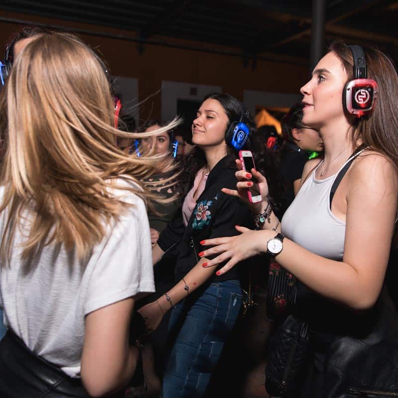 Événement Silent Party avec casques sans fil Silentsystem
