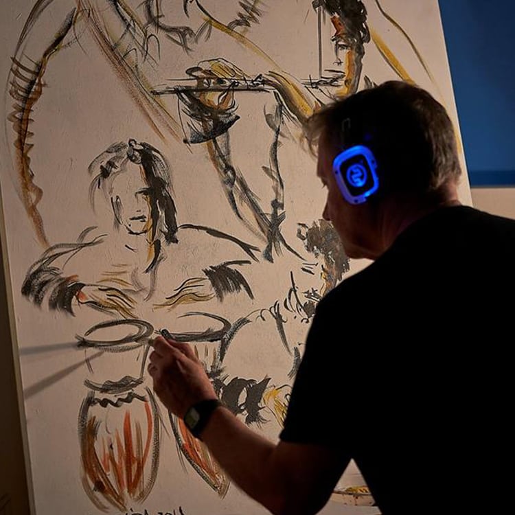 live-painting Casques sans fil SX-809 pour événements artistiques et live painting